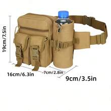 Bolsa de pesca para teléfono de tela Oxford 1000D para deportes al aire libre, bolsa para botella de agua para hombres en el lugar de trabajo, bolso bandolera, bolsa de herramientas de pesca, bolsa deportiva, riñonera para taza de agua de senderismo, bolso pequeño unisex para el pecho para ciclismo y viajes - Multicolor - Ver 4