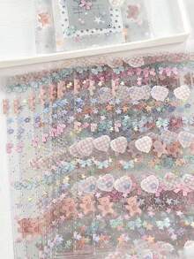 10个高品质心形小熊礼品袋，可爱包装袋，毛绒玩具包装袋，大容量礼品包装 - 查看 6