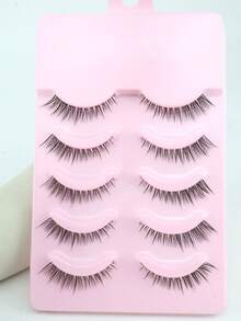 5 Pairs Fox-Inspired Invisible Band Natural Looking Fluffy Eyelashes, Tapered Ends, Soft & Lightweight, Suitable For Dates And Parties - View 11