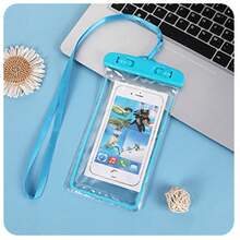 1pc Waterproof Luminous Touch Screen Phone Pouch, Beach Travel Waterproof Phone Bag, Silicone Sealed Anti-Sand Phone Protective Case, Universal Self-Sealing Waterproof Cover, Suitable For Swimming, Beach, Diving, Photography, Rafting, Transparent Waterproof Phone Case - Multicolor - View 14
