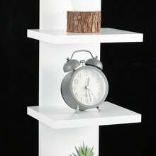 7 Tier Wall Shelf Unit - 43" Lack Floating Shelf, Display Floating Shelves, Vertical Column Wall Decor Mount Floating Storage Home Decor Organizer Tall Tower Utility Shelves, White - 1 - 查看 5