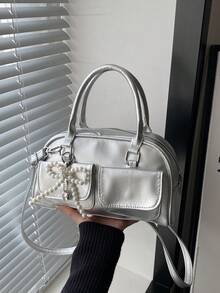 新款韩版休闲蝴蝶结大容量小众时尚百搭单肩斜挎包 - 彩色 - 查看 13