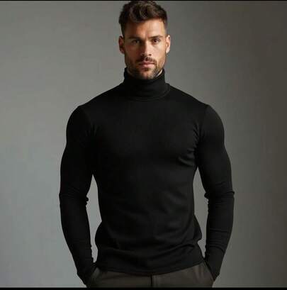 Blusa Cacharrel Sueter Masculina Manga Longa Ribana  Outono / Inverno