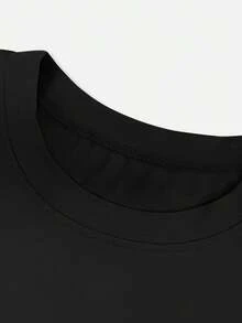 Camiseta De Manga Corta Con Cuello Redondo Y Estampado De Conejito De Pascua Retro Para Mujer | Primavera/Verano/Otoño, Tejido Elástico Medio, Tallas S-Xxl - [Oscuro] - Ver 3
