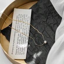 钛钢镀金立方氧化锆项链，奢华优雅的珠宝，适合圣诞节、新年、婚礼、浪漫礼物和日常佩戴 - 彩色 - 查看 6