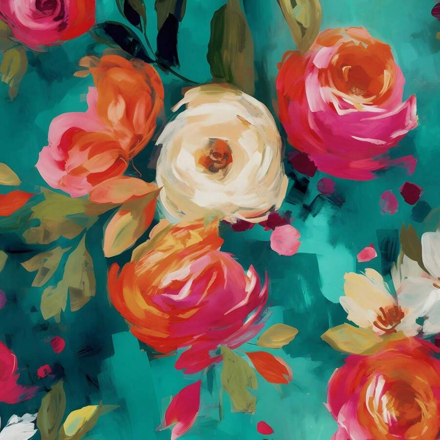 1卷时尚涂鸦花卉壁纸，精致室内装饰膜，适用于橱柜、房间墙面装饰，易于安装，手工制作壁纸 - i - 查看 1