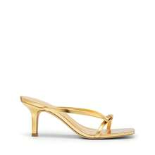 Women 2026 New Summer Kitten Heel Mule Sandals With Bow Decor, Comfortable Open Toe Slip On Slide Sandals For Party Wedding And Daily Casual Wearing - 金色 - 查看 8