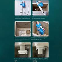 Toilet Tank Valve, Plastic Structure, Easy To Install, Adjustable Switch Height And Angle, Suitable For Most Toilet Tank Repair Kits - Multicolor - View 7
