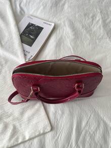 Túi xách vỏ sò dập nổi thời trang châu Âu và Mỹ mới năm 2025, phù hợp cho các cô gái tuổi teen, nữ sinh viên đại học, nhân viên văn phòng, thích hợp cho công sở, trường học, đi làm, kinh doanh, đi lại, hoạt động ngoài trời, du lịch, dã ngoại. - Đỏ - Xem 8