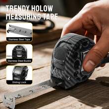 BOBOMAO 25FT Hollow Thickening Stainless Steel Tape Measure, High-Definition Inch Scale Measuring Ruler, Waterproof And Wear-Resistant Tape Measure With Hook, Durable Measuring Tool - 25FT - View 8