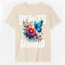 T-shirt Garden Plus Size: A delicadeza que o seu look precisa - Branco - Visão 3