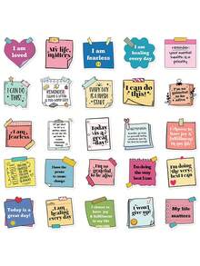 1 pieza Pegatina de garabato motivacional, Colección de pegatinas de garabatos inspiracionales en inglés, Pegatina de paisaje impermeable, Suministros para scrapbooking, Papelería, Pegatinas divertidas - Pegatinas de grafiti - Ver 3