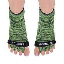 SPORCLO Toe Separator Socks For Men Women Fy Foot Alignment Sock Massage Cotton Bunion Socks Yoga Sports GYM - B 多色 - 查看 1