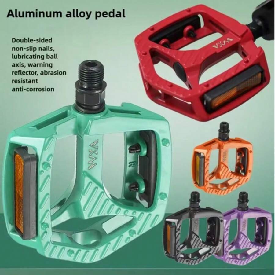 1 Pair Bicycle Pedals With DU Bearings, Aluminum Alloy Mountain Bike/Road Bike Universal Pedals