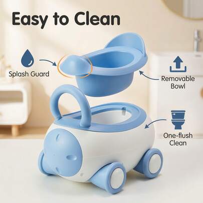 3-In-1 Children's Potty Toilet Trainer, Baby Thick Potty Chair With Inner Bucket, Cartoon Toilet Seat For Boys And Girls