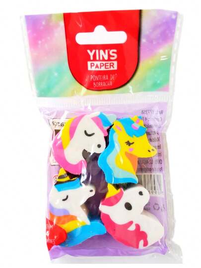 YP7358 - Borracha Ponteira Unicórnio 4 unidades Yins