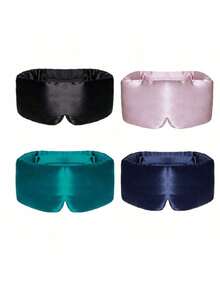 真丝睡眠眼罩，轻盈柔软旅行眼罩，长效遮光眼罩，不压迫眼睛和耳朵 - 彩色 - 查看 2