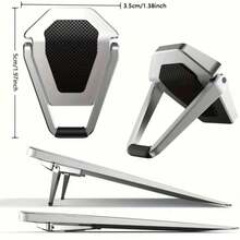 2PCS Portable Invisible Laptop Stand, Mini Aluminum Heat Dissipation Pad, Computer Keyboard Stand, Ergonomic Lightweight Laptop Stand - 2PCS - View 2