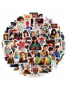 1set/54pcs Popular American TV Series Graffiti Stickers, Suitable For Phone Cases, Tablets, Suitcases, Etc., Waterproof And Durable, New Year's Gifts, Valentine's Day Gifts, Easter Gifts - Multicolor - View 5