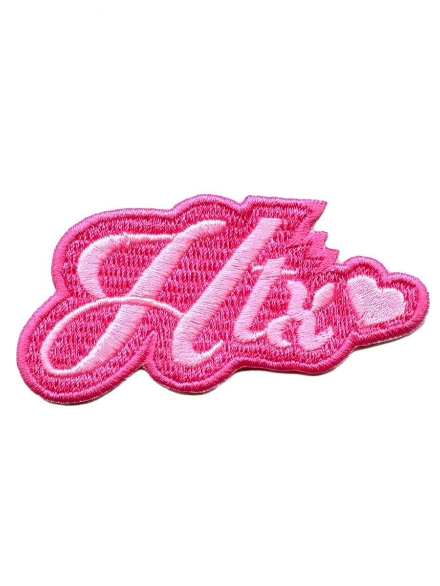 1 pieza Parche con corazón rosa HTX Orgullo de Houstonian Texas bordado para planchar - Multicolor - Ver 1