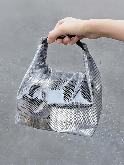 1 pieza Nuevo bolso de aseo impermeable de EVA, bolso de mano para lavarse, bolso con cordón de gran capacidad para gimnasio, baño, viajes al aire libre, unisex