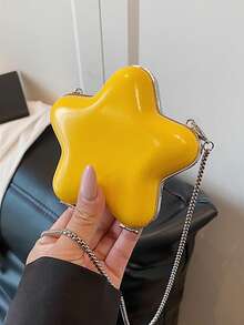 Mini Star Shaped Bag[US-Based Shipping], New European And American Fashion Personalized Lipstick/Earphone Pouch, Chain Strap Contrasting Color Design, Cute Style, Valentine's Day Gift For Friends,Star Bag,Women Solid Color Minimalist Shoulder Bag, Casual Daily Use Organizer Pouch, Fashionable Butter Yellow Bag For Women,Star Box Clutch 2026 New Evening Bag Fashionable Casual Shiny Women Shoulder & Crossbody Bag, Stars Hollow Women Bag,Fashionable Novelty Bag Heart Design Yellow Mini Chain Valentines, Fashionable Butter Yellow Bag For Women,Gifts For Women Women's Fall Clothing Winter Clothing Gift Fall Autumn Velvet Furry Party Fuzzy Plush Thanksgiving Festival Cyber Holiday Knitted Winter Valentine's Day Gift Women's Crossbody New Year Snow Warm Thermal,Mochilas,Backpack,Laptop Case,Backpacks For Women,Tote Bags For Women,Shoulder Bags For Women,Purse Accsesories,Work Bag,Carteras De Mujer Elegantes,Handbags,Id Holder,Mini Backpack,Tote Bags,Luggage Set,Purse,Travel Essential - Màu vàng - Xem 8
