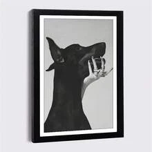 1幅无框黑色画框帆布画，图案包括豪华轿车、斗牛犬、豹纹，复古黑白墙面艺术海报 - 無框 - 查看 28