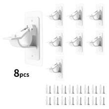 2/4/6/8/10/12pcs, Strong Adhesive Hooks, Bathroom Curtain Hangers, Curtain Support, Adhesive Strip Clips, ABS Material, Waterproof And Firmly Adhesive Hooks, Great Home Items - Multicolor - View 16