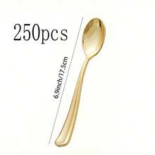 5/10/25/50/70/100/150/200/2500件镀金可重复使用餐具套装 - 适用于婚礼、生日、派对、情人节、狂欢节、斋月、复活节、圣帕特里克节和各种庆祝活动 - 易于清洁，适合任何场合和主题派对！ - 查看 14