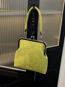 Fashionable Casual Shell Phone Bag, New Retro Crossbody Bag, Zipper Handbag, Commuter Shoulder Bag - Green - View 6