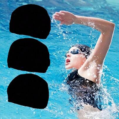 1pc Comfortable Breathable Swimming Cap, Elastic Swim Cap, Essential Summer Unisex Swimming Accessory, Quick-Dry, High Elasticity, Anti-Slip Design, Ear Protection, Ideal For Swimming Pool, Beach And Summer Water Activities