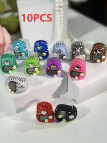 Máy đếm mini cầm tay kỹ thuật số đính đá hoa dễ thương, thước đo độ chặt có thể điều chỉnh, đếm thủ công tiện lợi, nhiều màu sắc để lựa chọn, thích hợp cho các hoạt động thể thao ngoài trời, đếm số lần cầu nguyện, đếm người và nhiều hơn nữa, nhẹ và di động, thích hợp cho việc đọc kinh, đếm số lần cầu nguyện, thể thao/huấn luyện/cầu nguyện. - Nhiều màu - Xem 15