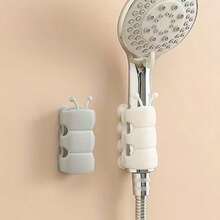 2pcs/1pc -Shaped Shower Head Holder, Universal Suction Cup Shower Head Base Stand, No Need To Drill Holes, Movable And Fixed Base, Shower Accessory. - A - View 4