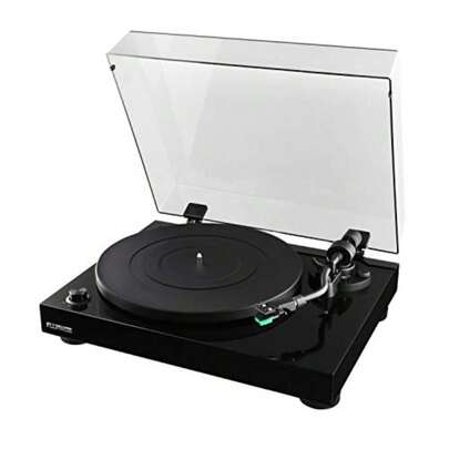 Fluance RT81 Elite High Fidelity Vinyl Turntable Record Player with Audio Technica AT95E Cartridge Belt Drive Built-in Preamp Adjustable Counterweight Solid Wood Plinth - Piano Black