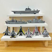 Aircraft Carrier With Catapult Launching Planes, Children's Entertainment Game Toy Model, Gift For Boys, Christmas Gift - Black - View 3