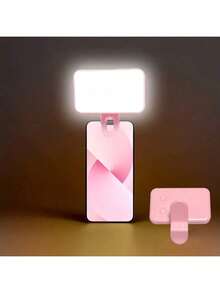 1 đèn selfie cầm tay, đèn hỗ trợ phụ trợ dạng kẹp, 3 chế độ chiếu sáng, phù hợp với điện thoại và máy tính, lý tưởng cho trang điểm, hội nghị video, phát trực tiếp, quay vlog, gọi video, cắm trại, trang trí trong nhà, chụp ảnh và quay phim, quà tặng Giáng sinh, dung lượng pin 150mAh. - Đèn vuông - Xem 14