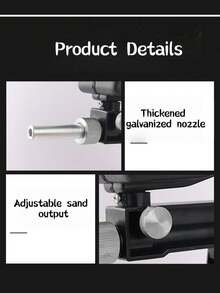Portable Pneumatic Sand Blasting Gun, Ergonomic Design, Adjustable Pneumatic Sand Blasting Machine, Suitable For Removing Rust And Paint From Aluminum, Wood, Metal, Automotive And DIY Sand Blasting. Can Be Used With Air Compressor, Applicable With Baking Soda, Sand, Aluminum Oxide And Other Abrasives. - Multicolor - View 2