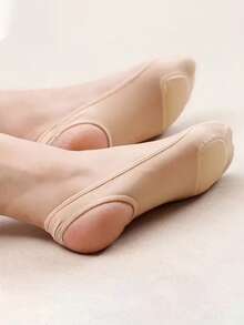 12pcs Ice Silk Fabric Summer Insoles, Thin High Heel, Lightweight Invisible And Anti-Slip Bottom (6 Pairs) - A-Skin Color - View 2