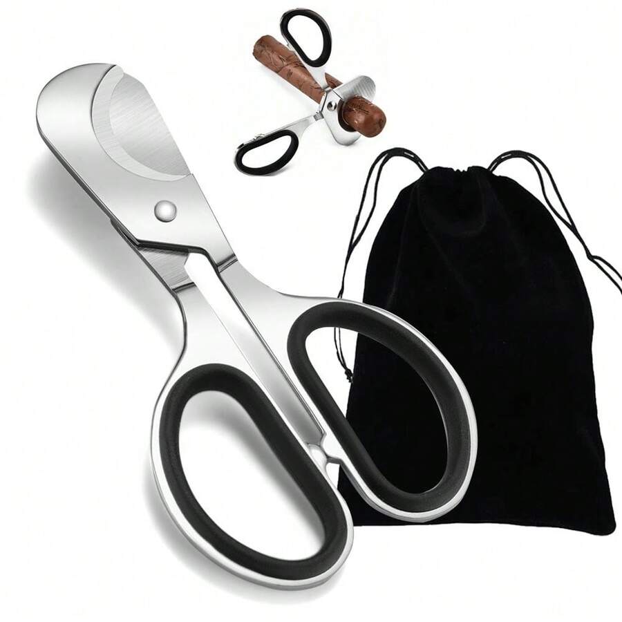 Premium Double Blade Cigar Cutter Sharp Stainless Steel Cigar Scissors For Travel - Stainless Steel  Cutter - View 1