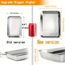 3件套不锈钢沥水盘，适用于鸡胸肉裹面包屑、腌制肉类、鱼类、面包屑、腌制蔬菜、煎炸、烘焙蛋糕、烤箱使用，母亲节礼物，送给妈妈的礼物，烘焙用品 - 彩色 - 查看 12