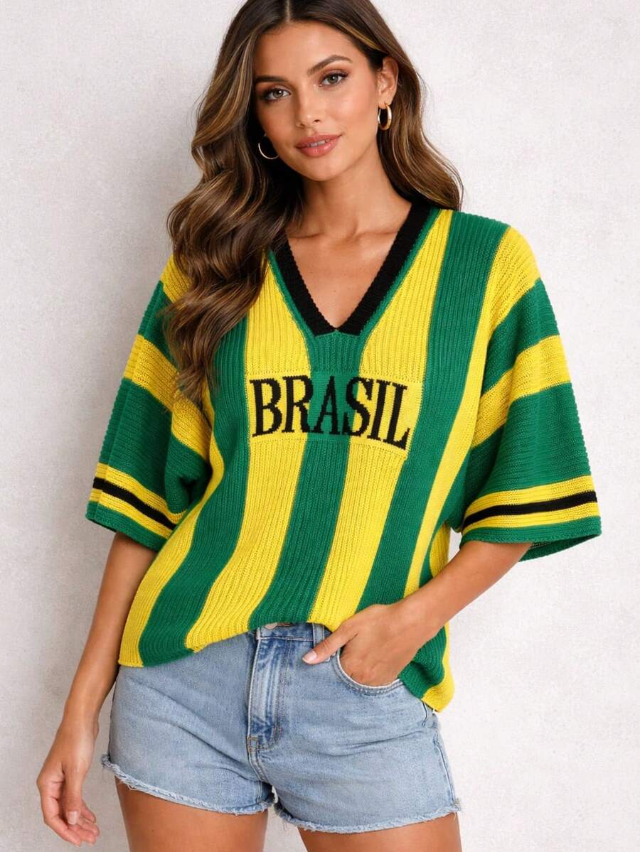 STORE FASHION BLOUSE BRAZIL NATIONAL TEAM WORLD CUP - 綠色 - 查看 1