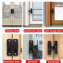 1 Set Universal Metal Lock, 90/180 Degree Rotating Security Padlock, Suitable For Barn Doors, Bathroom Sliding Doors, Garages, Bedrooms, Cabinets And Other Doors And Cabinets - Multicolor - View 2