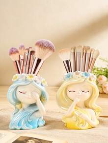 1 hộp đựng cọ trang điểm thanh lịch, thích hợp để cất giữ cọ trang điểm, có thể dùng làm vật trang trí bàn làm việc hoặc quà tặng cho bạn bè, người thân, hoặc trang trí sinh nhật. - Nhiều màu - Xem 14