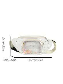 1 chiếc túi đeo hông bằng nylon nhẹ hình ngôi sao, có khóa kéo, kiểu dáng thường ngày, túi đeo chéo ngực phù hợp cho thanh thiếu niên, sử dụng hàng ngày quanh năm. - A - Xem 3