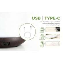 550ml White Wood Grain USB Humdifier Fragrance Machine Essential Oil Sprayer Ultrasonic Remote Control Air Purifier - Mist - View 5