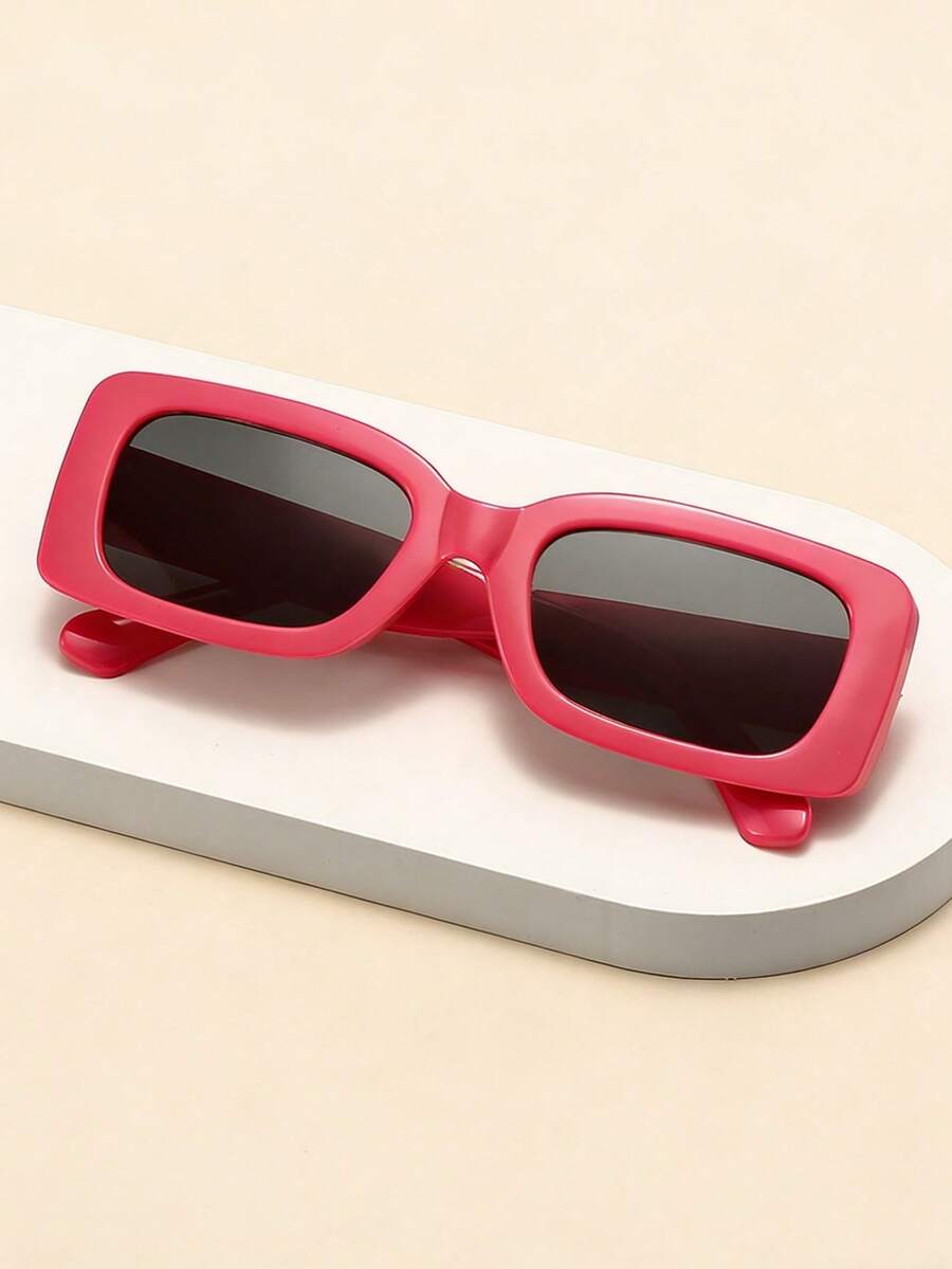 1 Pair Retro Large Frame Fashion Glasses, Suitable For Daily Wear And Vacation Outfits - Multicolor - View 1