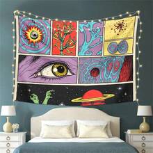 1 tấm tranh ghép nghệ thuật, phong cách trừu tượng sáng tạo, treo tường cho phòng khách/phòng ngủ. - Nhiều màu - Xem 1