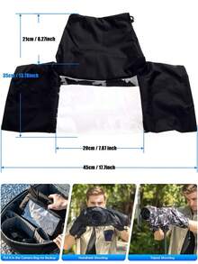1 pieza Funda de lluvia impermeable para cámara - Funda de lluvia negra suave profesional para cámara - Adecuada para todas las cámaras réflex digitales y cámaras réflex de objetivo único - A - Ver 2