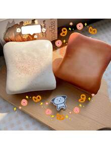 2件套超柔软奶油吐司挤压减压玩具 - 生日、节日、圣诞节和万圣节的理想礼物 - 彩色 - 查看 7