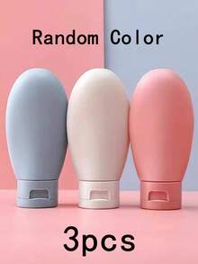 3pcs Refillable Silicone Travel Bottles, Leak-Proof Squeezable Silicone Travel Containers, Silicone Travel Bottle Set For Cosmetics, Shampoo And Other Liquids, Reusable Leak-Proof Containers, Practical Travel Bottle Set, Travel Toiletry Bottles, Travel Shampoo Containers, PP Material Lotion Bottles, Travel Essential, Portable Accessory Storage - Multicolor - View 13